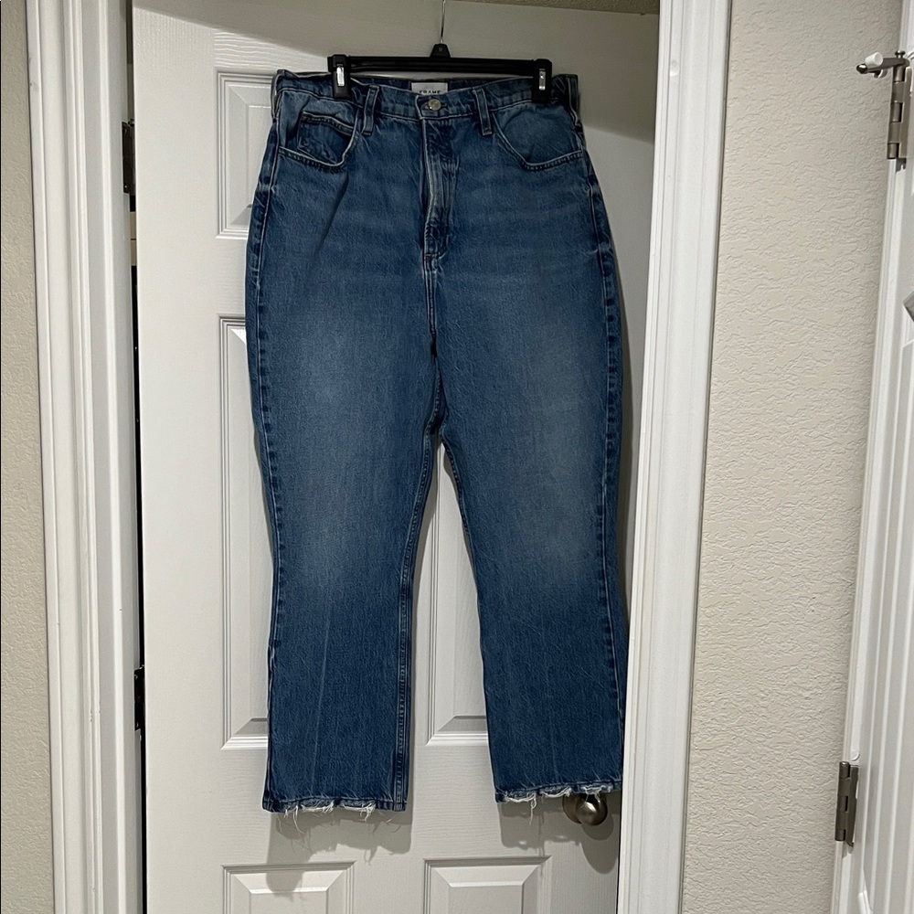 Frame Denim Straight Leg Blue Jeans